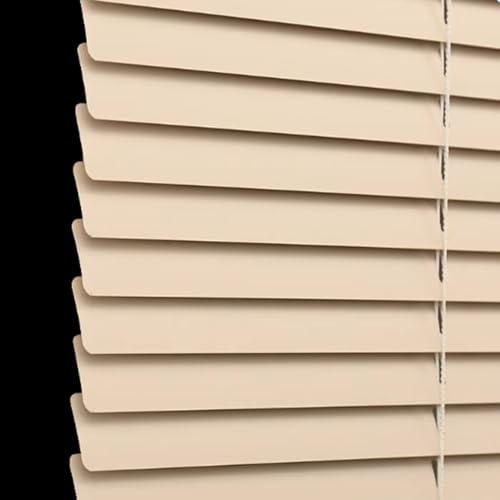 Veneziana in Alluminio, Oscurante in Alluminio, Visibilità, Protezione dalla luce e ai Raggi Solari, Per privacy, Kit di Montaggio Incluso, Personalizzabile, Beige Opaco (80×90cm)