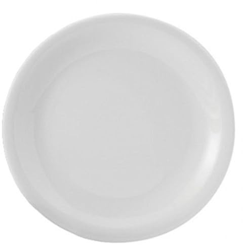Utopia Titan Lot de 6 assiettes à rebord étroit en porcelaine vitrifiée 28 cm