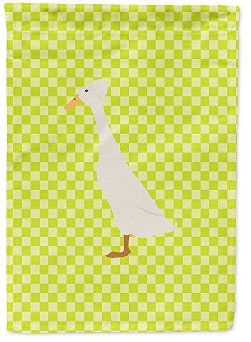 Caroline's Treasures BB7685CHF Bali Duck Green Flag Canvas House Size, Large, multicolor