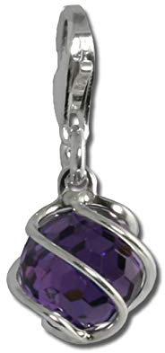 Balia SilberDream D4FC200V D4FC200V - Colgante de plata de ley 925 con circonitas moradas, Plata de ley, Cristal de circonita pulida