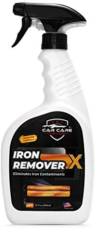Car Care Iron Remover X, Car Detailing Iron Rust Remover-Wheel, Paint, Ceramic-Cleaner-Car Cleaner Exterior Care Products, Colorless Rim Cleaner, Decal Remover-Use before Clay Bar (32 Fl Oz Spray)