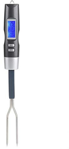 EVTSCAN Meat Thermometer Fork, Digital BBQ Meat Thermometer Fork Grill Fork with LCD Disply, for Kitchen, Grilling, Smoker, Barbecue, Turkey