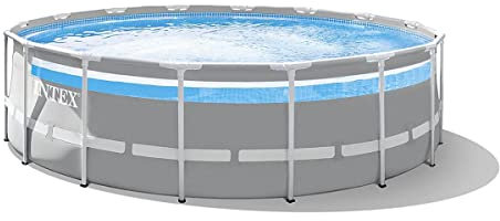 Intex 4,88 m x 1,22 m Prismenrahmen Clearview Premium Poolset, Aufstellgröße: 488 cm x 122 cm (26730 GN)