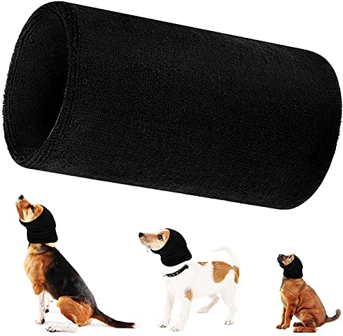 Dog Snood Neck and Ears Warmer Dog Ear Muffs Noise Protection Pet Knit Snood Headwear for Comfort, Grooming Anti-anxiety(S)