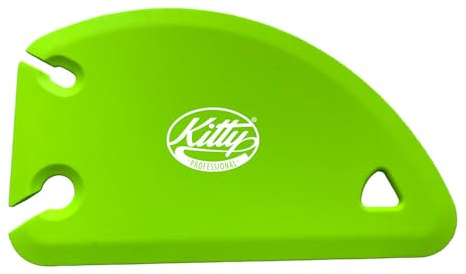 Kitty Professional 3 in 1 multi-purpose Dough Scraper Card made of BPA free silicone & stainless steel core - bowl scraper, dough remover, attachment cleaner (lime)