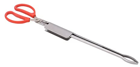 Pinza per Pesce Pinza a Forbice Pinza per Granchio Manici in Plastica in Acciaio Inossidabile Lunghezza 51 Cm Design con Punta a Fessura Pinza a Forbice Resistente Al Calore per (Piegare la bocca)