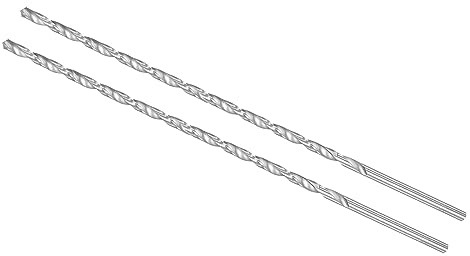CoCud Extra Lange Spiralbohrer 4.2mm Bohrer Bit Durchmesser 200mm Gesamt Länge Schnellarbeitsstahl Drehbohrer - (Anwendung: für Gehärtetes Metall Holzarbeiten Plastik Aluminium) 2Stk