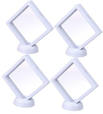 CALLARON 8stücke Teiliges Schmuck-display Aus Weißem Pe-filmmaterial Transparente Schmuckständer Mit Boxen Und Runden Basen Praktische Vitrine Für Schmuckpräsentation Im Laden Und Zuhause