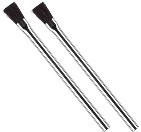 2 Pieces Pinceaux à Flux pour Soudage 15 cm, Artisanales ou Autres Usages Généraux, Brosses à souder pour Nettoyer Scories de Soudure, Souder Circuits Imprimés, Câbles, Vitraux