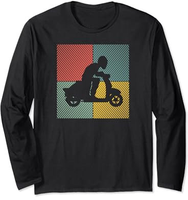 Rollerfahrer Mofa Moped Scooter-Fahrer Motorroller Langarmshirt
