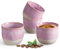 Autumnlife Lot de 4 tasses à expresso en céramique, mini tasses à café faites à la main, à paroi épaisse, rose et blanc, idéales pour le café moka, le thé et le lait, parfait pour la maison et le