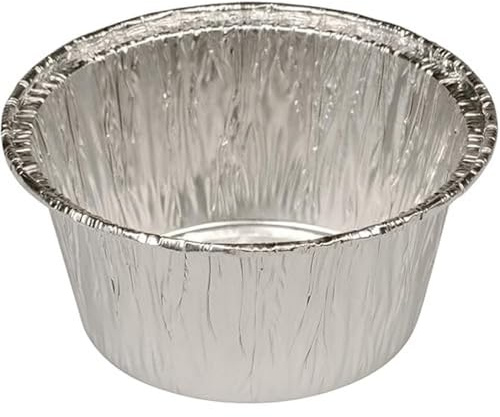Abena Silver Foil Pie Cases - Pack of 150, Ø8cm for Soufflé, Mince Pies & More