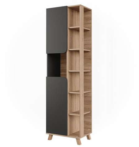 Vicco Hochschrank Karen, Sonoma/Anthrazit, 50 x 175 cm