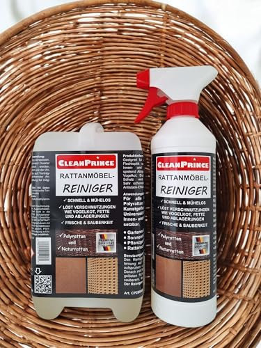CleanPrince Limpiador de muebles de ratán, 2,5 litros, ratán sintético