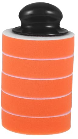 Happyyami 1 juego Almohadillas de Pulido Manual con Mango para Aplicar Cera Coches Mango Almohadillas de Esponja