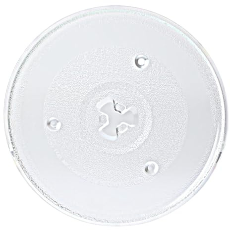 Zkydhbd Piatto girevole in vetro per microonde da 27 cm, vassoio rotante di ricambio per accessori da cucina, base rotante in vetro