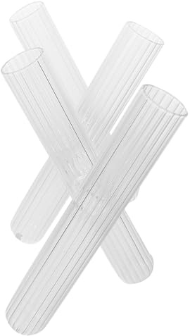 JOINPAYA Glass Propagation Vase Set with Four Test Tubes, Glass Cylinder Hydroponic Planter for Table Centerpiece and Home Décor