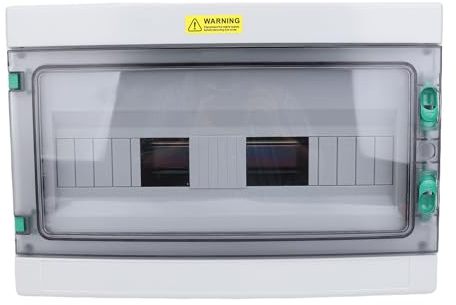 Yobadam Scatola di Distribuzione Elettrica, Impermeabile IP66 per Esterni con Copertura Trasparente, Ideale per Edifici Residenziali, Officine, Hotel, Centri Commerciali e Centrali Elettriche