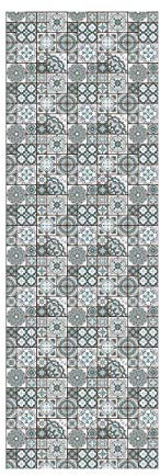 Doge Milano Küchenläufer, 100% Made in Italy, Schmutzabweisender Teppich mit Digitaldruck, Rutschfester und waschbarer Läufer, Geometrisches Muster - Deanne, cm 180x52