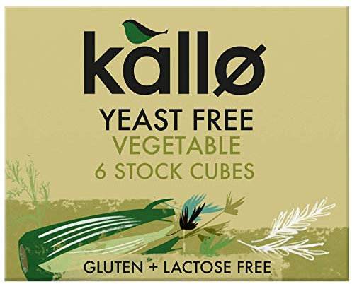 Kallo Yeast-Free Vegetable Stock Cubes, Gluten Free, Vegan & Coeliac Friendly, No Artificial Colours, Flavours or Preservatives, Premium Veg Stock for Broth, Soup, Sauce & Gravy, 90 Pack – 15 x 66g