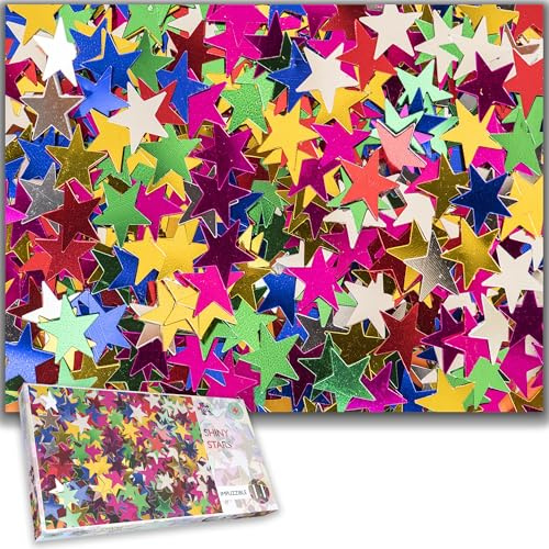 Hard Jigsaw Puzzles For Adults - Impuzzibles Shiny Stars - 1000 Piece Hardest Jigsaw Puzzle - 66 X 50cm - Colorful, Bold, Rainbow Jigsaw Puzzle For Adults