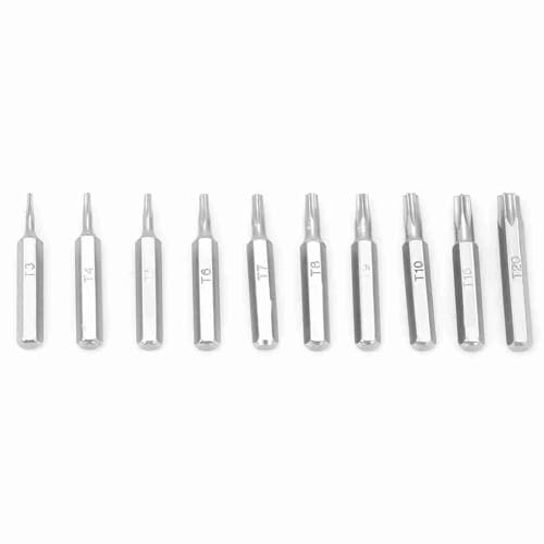 CR-V matériel 10 pièces Ensemble d'embouts de Tournevis étoile Micro Bits 1.1 Pouces Embouts de Tournevis Torx pour la réparation d'équipement électronique