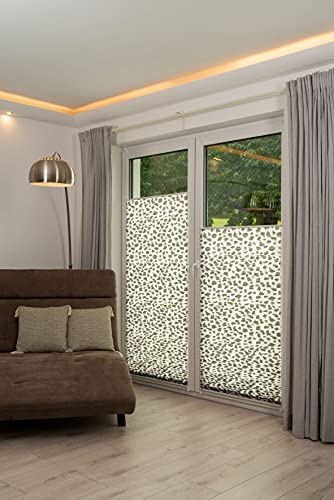 Khome Klemmfix-Plissee Steingrau Bedruckt 95 x 130 (B x L)