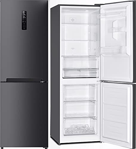 WOLKENSTEIN WKG315NF BSS-M Stand Kühl-Gefrierkombination/186x60cm/219L Kühlen+104L Gefrieren/4****Gefrierfach/Leiser Betrieb 40dB/No Frost/LED-Beleuchtung/Touch Control Display/Schwarz
