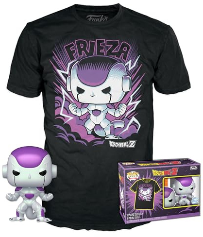 Funko Pop! & Tee: DBZ - Frieza FF - Small - (S) - Dragon Ball Z - T-Shirt - Kleidung mit Vinyl-Sammelfigur - Geschenkidee - Spielzeug und Kurzärmeliges Top Für Erwachsene Männer und Frauen