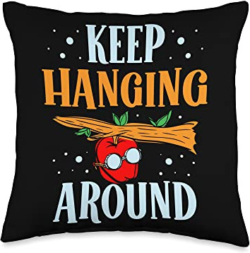 Keep Hanging Around Apple Picker Apple Squad Fruit Lover Throw Pillow