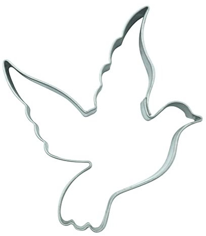 BekkiB - Cortador de galletas Paloma – aprox. 6,5 cm, paloma de la paz para bodas, comuniones, etc., de acero inoxidable, apto para lavavajillas - 3492