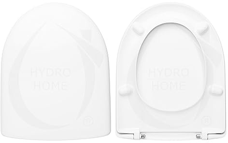 Copriwater Compatibile con Selnova Pro Pozzi Ginori in Plastica Termoindurente Avvolgente Con Cerniere Regolabili fissaggio dal basso,Asse Wc Colore Bianco MADE IN ITALY