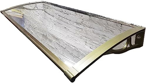 Vordach Für Haustür,balkonüberdachung,windfang Terrasse,Halteplatte Aus Aluminiumlegierung, Geeignet for Fenstertraufe, Türkopf, Balkon, Haushalt Im Freien, Sonnenschutz Und Regenschutz (Color : Cham