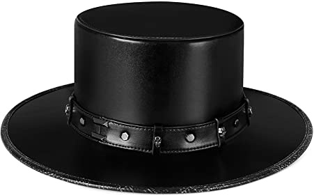 HINGTAT Halloween Steampunk Pest-Doktor Neutral Magic Hat Gentleman Zylinderhut Männer Weiblich Cosplay Prom Requisiten magische Hut Gentleman Party Top Hut