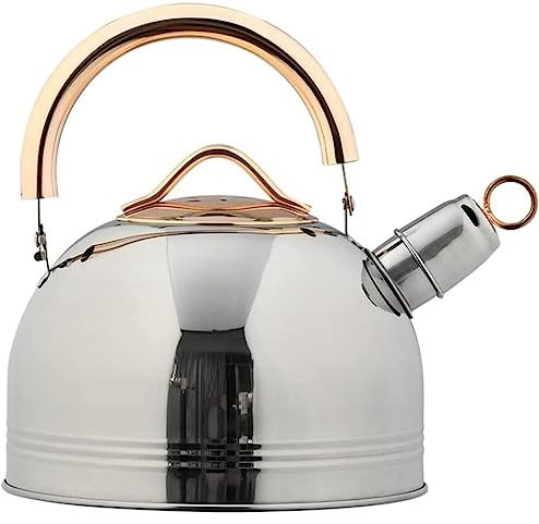 JYARZ Bollitore Acqua Gas Bollitore per tè con Fischio in Acciaio Inossidabile Teiera Stufa 3L / 3000ML Bollitore Bollente Cucina Sala da tè Fornello A Induzione Bollitore Induzione