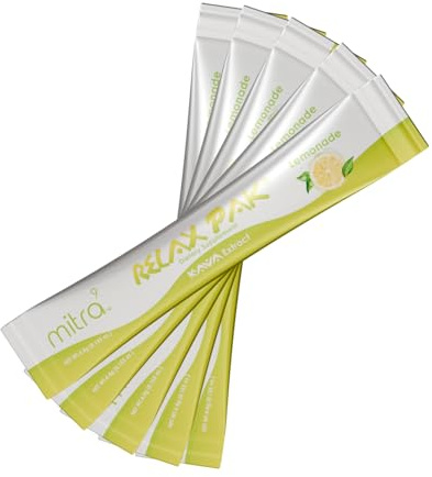 Mitra9 Kava Drink Mix | Lemonade | 5 Stick Packs | Kava Root Extract Powder for Relaxation & Stress Relief | Non-Alcoholic, Zero Calorie Alcohol Alternative | Single-Serve Packets