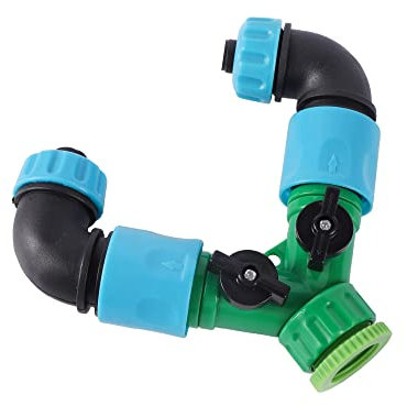 Válvula de conexión rápida de 2 vías 1/23/4 Pulgadas a 16 mm Grifo Mangueras de jardín Divisores de tuberías Herramientas de agricultura de plástico Accesorios de riego