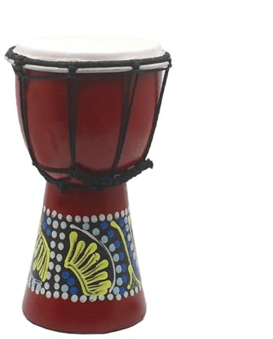 4 Zoll Handgemachte Ziegenfell Trommelfell Percussion Afrikanische Djembe Holzhandtrommel Afrikanische Trommel Instrument