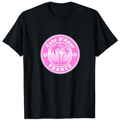 Cote d'Azur Frankreich Strand Palme Urlaub Surfer Fun Sonne T-Shirt
