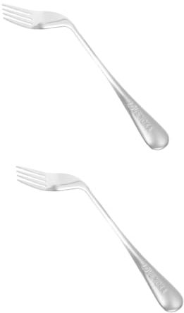 BCOATH 2piezas Tenedor Acodado Para Alimentación De Ancianos y Discapacidad Utensilio y Cómodo Para Comer Cama Alimentación Práctica