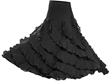 Perfeclan Frauen Spanischer Flamenco Bauchtanz Rock Performance Weibliches Mädchen