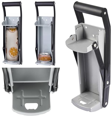 Bodyplus Can Crusher 16oz/500ml - Heavy Duty Wall-Mounted Bottle Opener - Tin and Can Crushers for Recycling with Non-Slip Grip and Easy Set Up for Aluminum Cans, Seltzer, Soda, and Beer