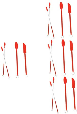 Cabilock 4 Juegos De Espátula De Silicona Cuchara De Excavación Raspador De Salsa Varita De Masaje Facial Suministros De Maquillaje Mini Espátula Y Kit De Cuchara Espátula Pequeña Cuchara