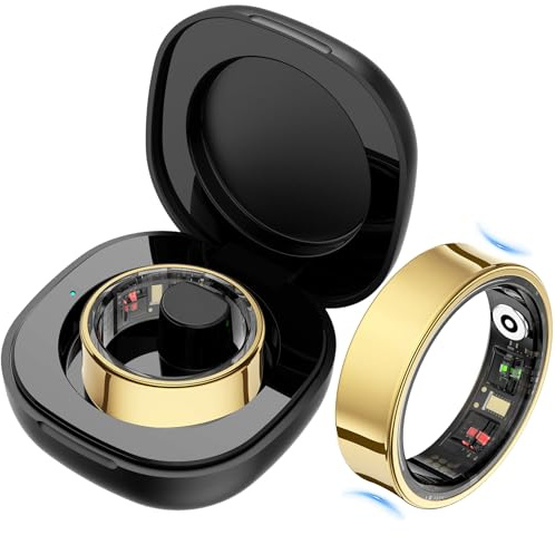 findtime Smart Ring Sleep Tracker Heart Rate Monitor Blood Oxygen Fitness Ring Pedometer Step Counter Fitness Tracker Waterproof Curved Smart Rings for Men Women