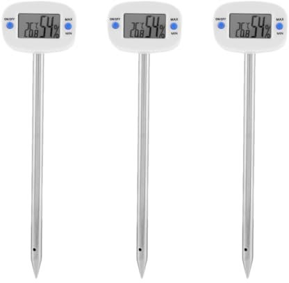 SUPVOX Lot De 3 Hygromètres pour Sol De Jardin Thermomètre Et Hygromètre À Aiguille Faciles À Utiliser pour Le Camping Lextérieur Et La Maison
