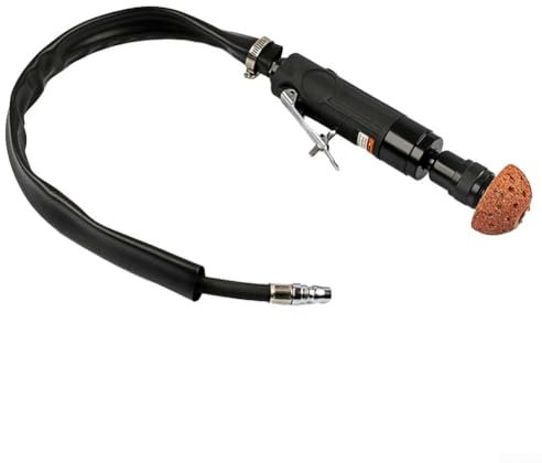 URPIZY Polisseuse pneumatique pour pneus à faible vitesse de rotation Outil de réparation Ponceuse à air comprimé pour caoutchouc, métal, pierre avec mandrin de 11 mm avec tuyau d'air et raccord