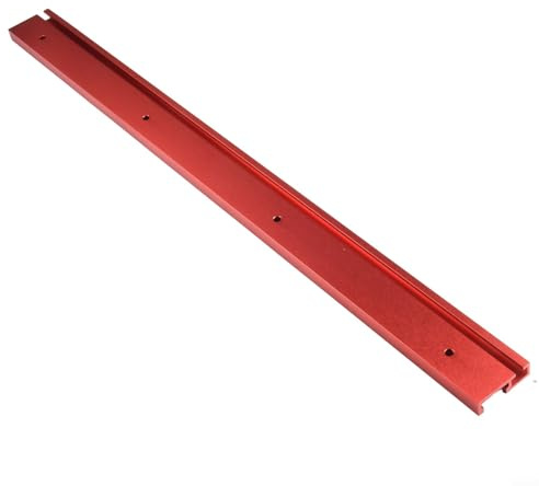 Niceminiwall Lega di alluminio 45 Tipo T-Slot Mitra Track per fresatrice da tavolo sega a nastro per lavorazione del legno Jig Fixture, rosso, 45 x 12,5 mm, opzioni di lunghezza 300/400/500/600 mm, 1