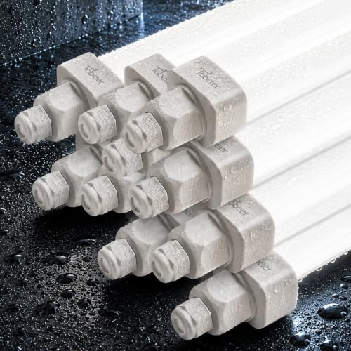 Tobeter 10 Stück LED Feuchtraumleuchte 150cm, 45W 4500LM Neutralweiß 4000K LED Feuchtraumlampe Röhre Wannenleuchte Deckenleuchte für Garage Keller Büro Feuchtraum, IP65 Wasserfest