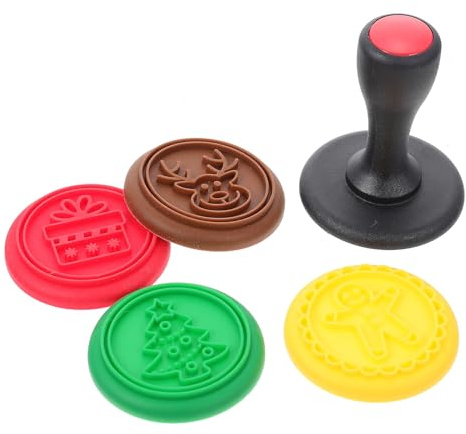 Angoily Timbri per Biscotti Tema Natalizio Stampi per Biscotti in Silicone Utensili da Cucina per Dolci Rilascio Facile