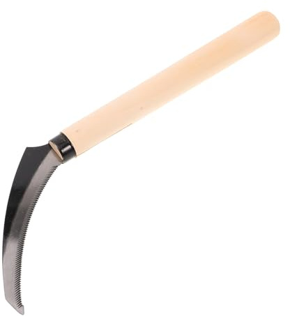 BAZEITFLOW Sarchiatrice da Giardino Seghettata con Lama in Acciaio Ultrasottile e Manico in Legno Coltello Multiuso per Diserbo Taglio e Corde Attrezzo Manuale Portatile per Cura